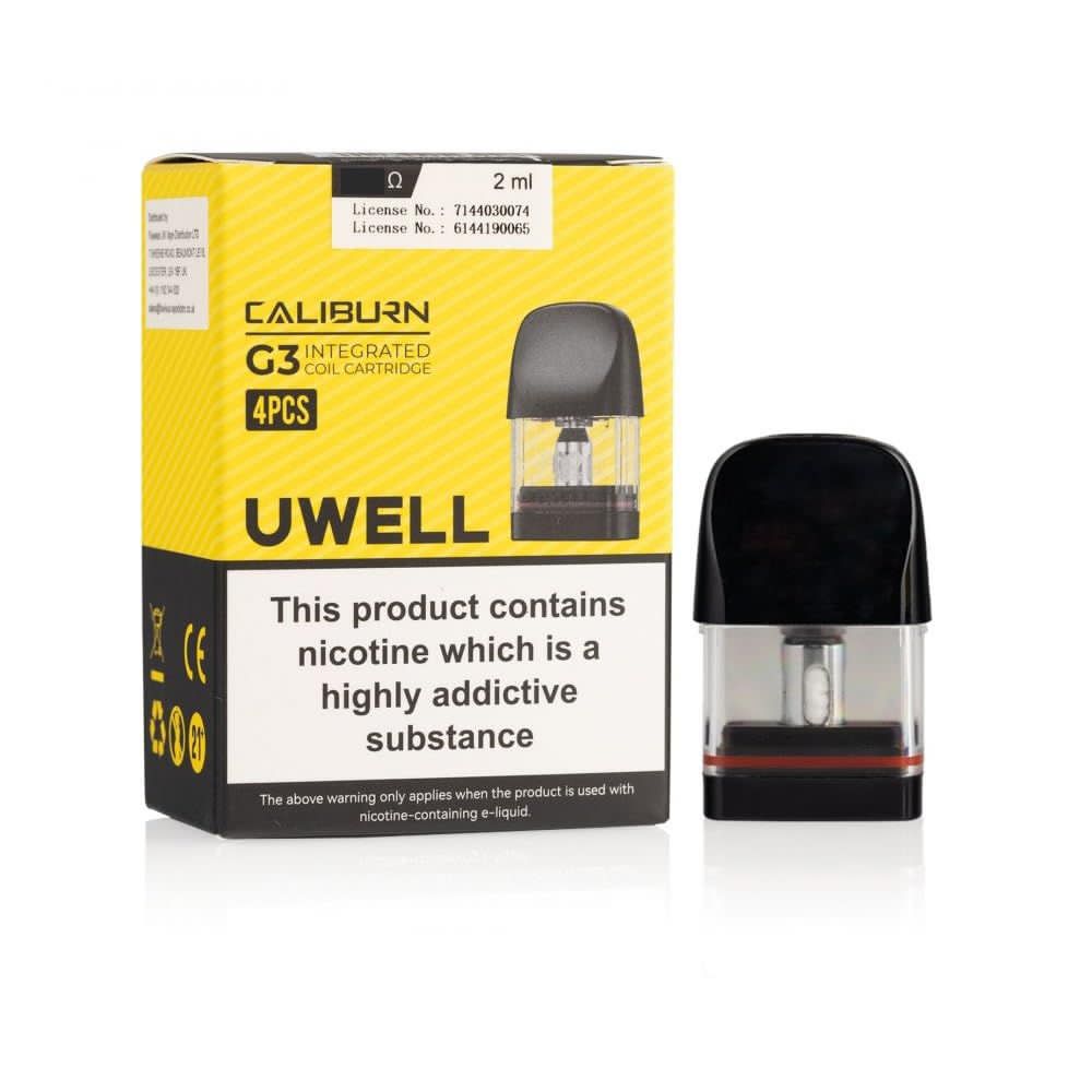 Uwell Caliburn G3 Integrated Coil Cartridges – Replacement Pods (4 Pack)