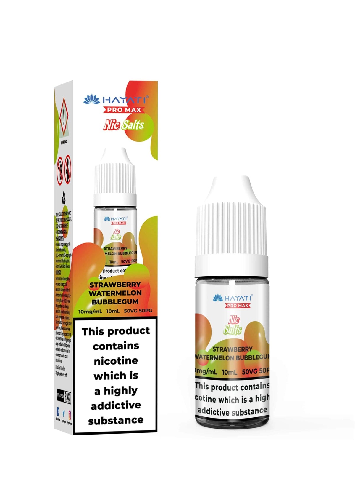 Hayati Pro Max Strawberry Watermelon Bubblegum Nic Salt E - Liquid